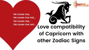 Capricorn Love Compatibility with other Zodiac signs